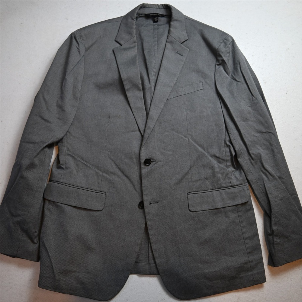 Banana Republic 42R Gray Birdseye Cotton Soft Shoulder Slim 283441 Sport Coat